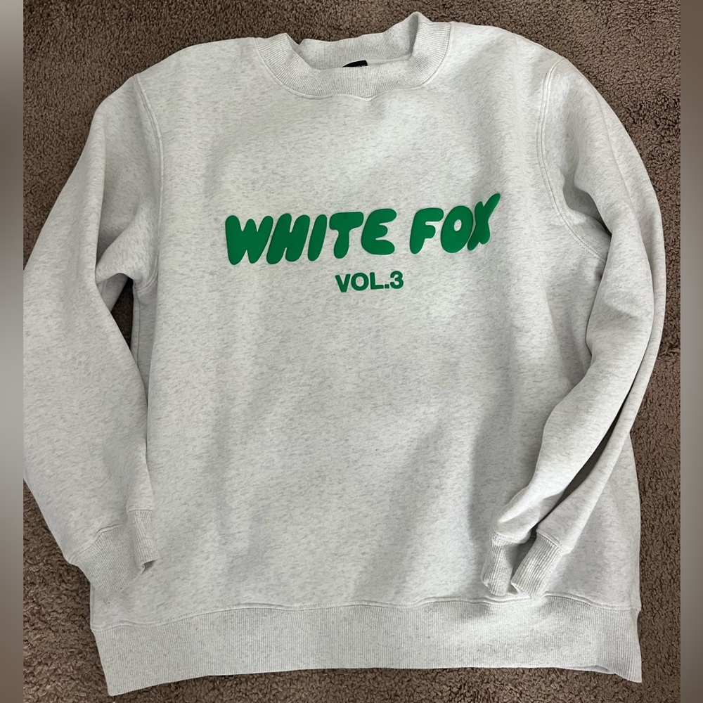 White Fox Gray Crewneck Sweatshirt